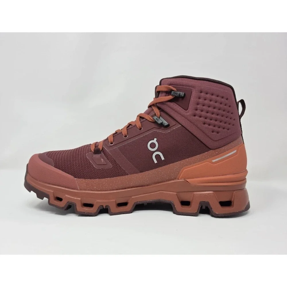 On Cloudrock 2 Waterproof Women's 9.5 Hiking‎ Boot Beet/Auburn